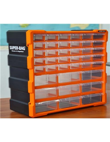 Cutie organizator suruburi cu 39 de locuri (ASR-6001)