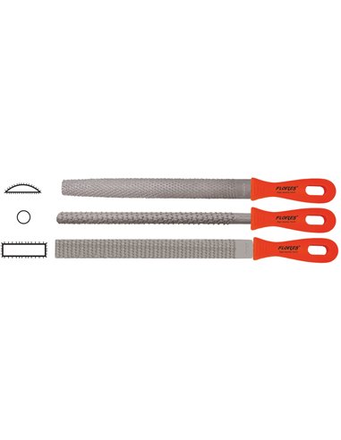 Set raspel cu maner din plastic (3buc./set)