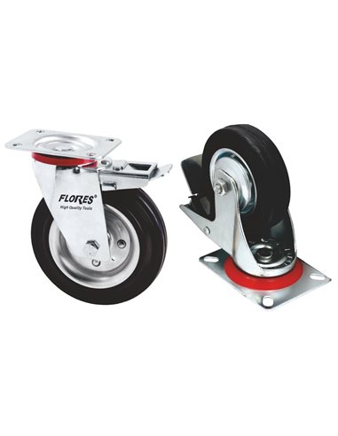 Roata pentru carucior rotativa cu frana (200MM)